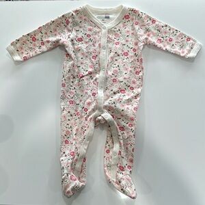 Floral footie onesie